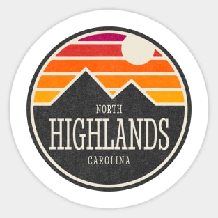 Visiting NC Mountain Cities Highlands, NC Sunset Sticker